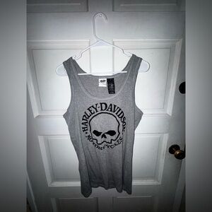 Harley-Davidson Gray Skull Tank Top